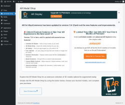Page screenshot: AR Model Shop