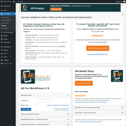 Page screenshot: AR Models &rarr; Settings