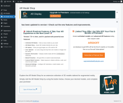 Page screenshot: AR Model Shop