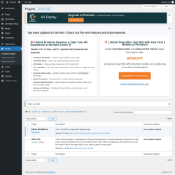 Page screenshot: Plugins &lsaquo; Test site &mdash; WordPress