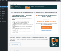 Page screenshot: AR Model Shop