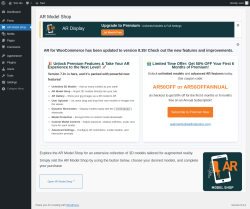 Page screenshot: AR Model Shop