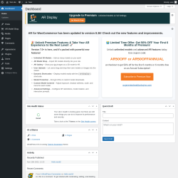 Page screenshot: Dashboard &lsaquo; Test site &mdash; WordPress