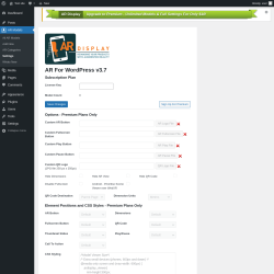 Page screenshot: AR Models &rarr; Settings