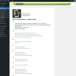 Page screenshot: AR Models &rarr; Whats New