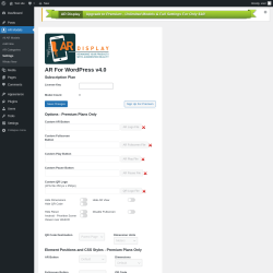 Page screenshot: AR Models &rarr; Settings