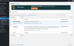 Page screenshot: Plugins &lsaquo; Test site &mdash; WordPress