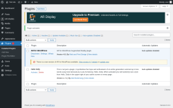 Page screenshot: Plugins &lsaquo; Test site &mdash; WordPress
