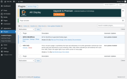 Page screenshot: Plugins &lsaquo; Test site &mdash; WordPress