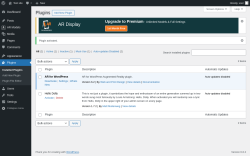 Page screenshot: Plugins &lsaquo; Test site &mdash; WordPress