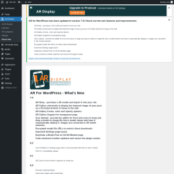 Page screenshot: AR Models &rarr; Whats New
