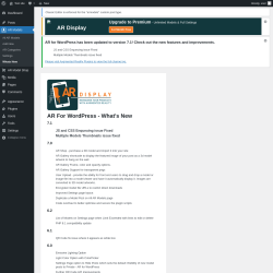 Page screenshot: AR Models &rarr; Whats New