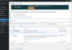 Page screenshot: Plugins &lsaquo; Test site &mdash; WordPress