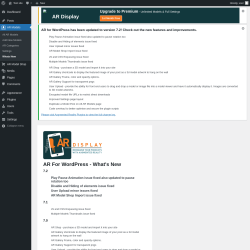 Page screenshot: AR Models &rarr; Whats New