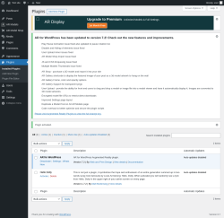 Page screenshot: Plugins &lsaquo; Test site &mdash; WordPress