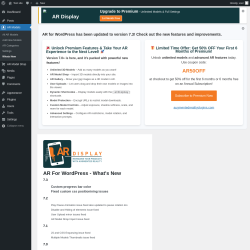 Page screenshot: AR Models &rarr; Whats New