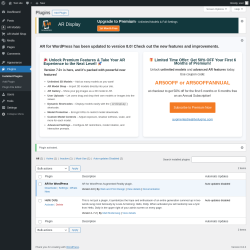 Page screenshot: Plugins &lsaquo; Test site &mdash; WordPress