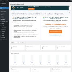 Page screenshot: AR Models &rarr; AR Insights