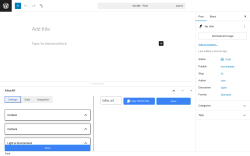 Page screenshot: Add Post &lsaquo; Test site &mdash; WordPress