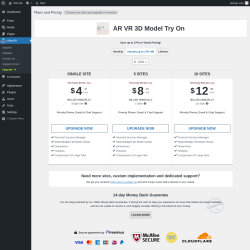 Page screenshot: AtlasAR &rarr; Upgrade&nbsp;&nbsp;➤