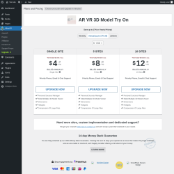 Page screenshot: AtlasAR &rarr; Upgrade&nbsp;&nbsp;➤