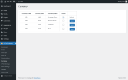 Page screenshot: ArCa Gateway → Currency