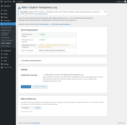 Page screenshot: Meta Docs & SEO &rarr; Rekor / Sigstore