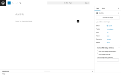Page screenshot: Add Page &lsaquo; Test site &mdash; WordPress