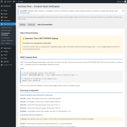 Page screenshot: Meta Docs & SEO &rarr; Cryptographic Verification &rarr; 
			Help & Documentation		