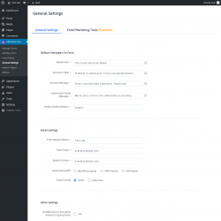 Page screenshot: ARForms Lite → General Settings