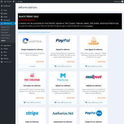 Page screenshot: ARForms Lite → Addons
