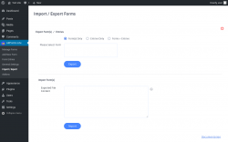 Page screenshot: ARForms Lite → Import / Export
