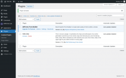 Page screenshot: Plugins ‹ Test site — WordPress