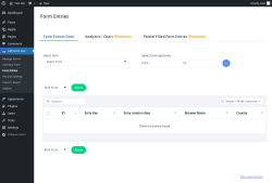 Page screenshot: ARForms Lite → Form Entries