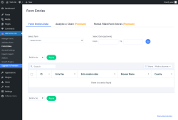 Page screenshot: ARForms Lite → Form Entries