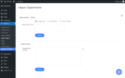 Page screenshot: ARForms → Import / Export