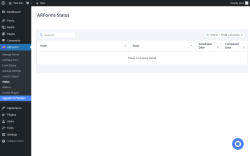 Page screenshot: ARForms → Status