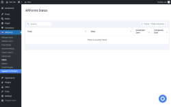 Page screenshot: ARForms → Status