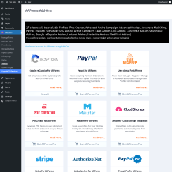 Page screenshot: ARForms → Addons
