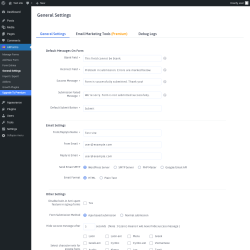 Page screenshot: ARForms → General Settings
