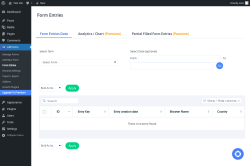 Page screenshot: ARForms → Form Entries