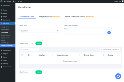Page screenshot: ARForms → Form Entries 