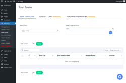 Page screenshot: ARForms → Form Entries 