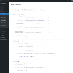 Page screenshot: ARForms → General Settings