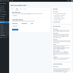 Page screenshot: Settings &rarr; ARIA Toolkit &rarr; ARIA