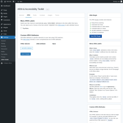 Page screenshot: Settings &rarr; ARIA Toolkit &rarr; ARIA