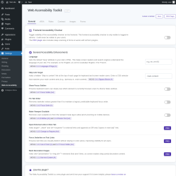 Page screenshot: Settings &rarr; Web Accessibility