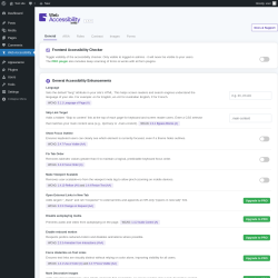 Page screenshot: Web Accessibility