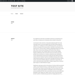 Page screenshot: Test site – Just another WordPress site