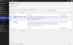 Page screenshot: Plugins &lsaquo; Test site &mdash; WordPress